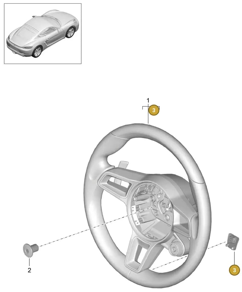 9P1998537GT8 — Porsche Cayman (2016-) diagram p50403050, position 3