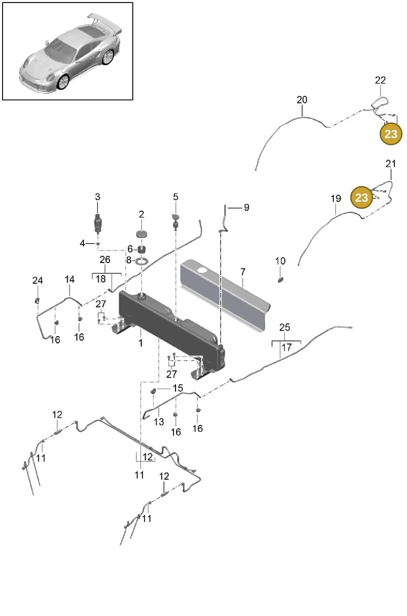 9P3115531 — Porsche 911 (2013-2020) diagram p42107030, position 23
