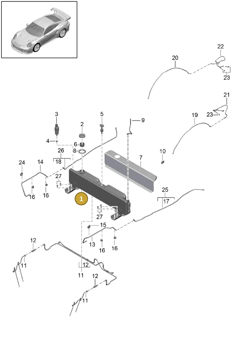 9P3805387 — Porsche 911 (2013-2020) diagram p42107030, position 1