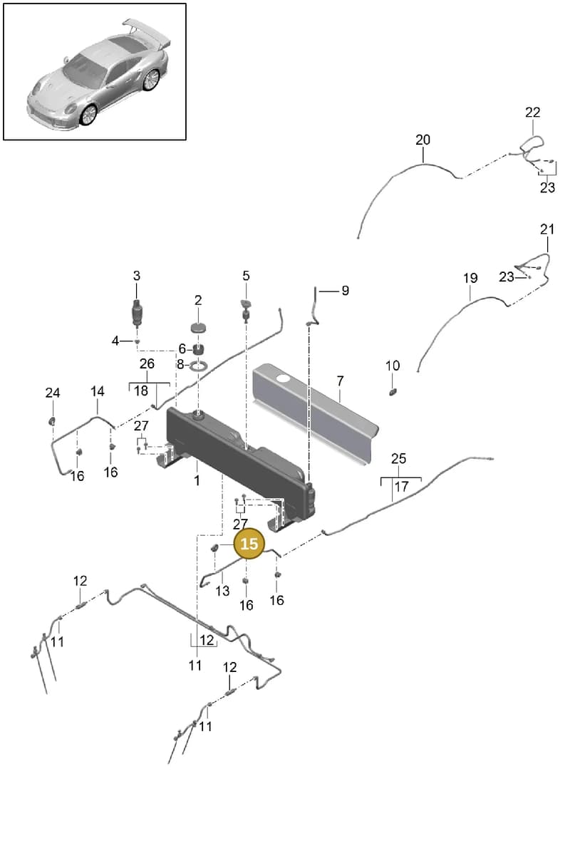 9P3805673 — Porsche 911 (2013-2020) diagram p42107030, position 15