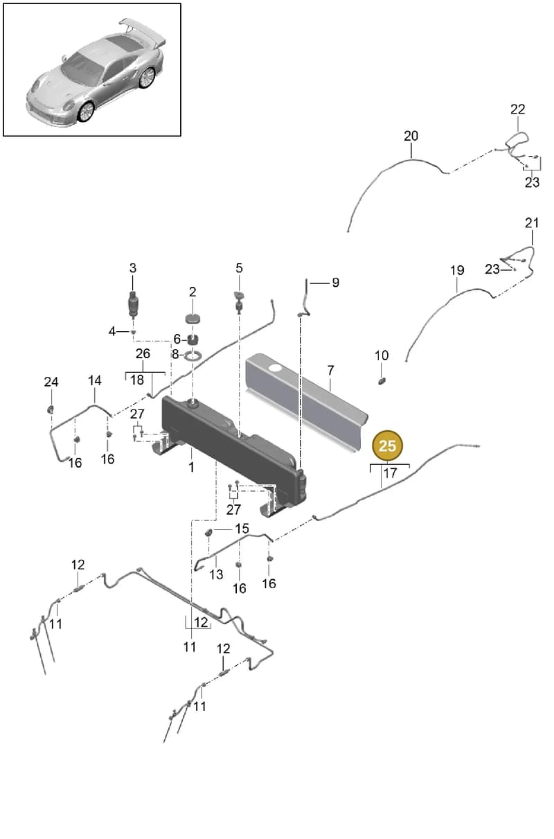 9P3806367A — Porsche 911 (2013-2020) diagram p42107030, position 25