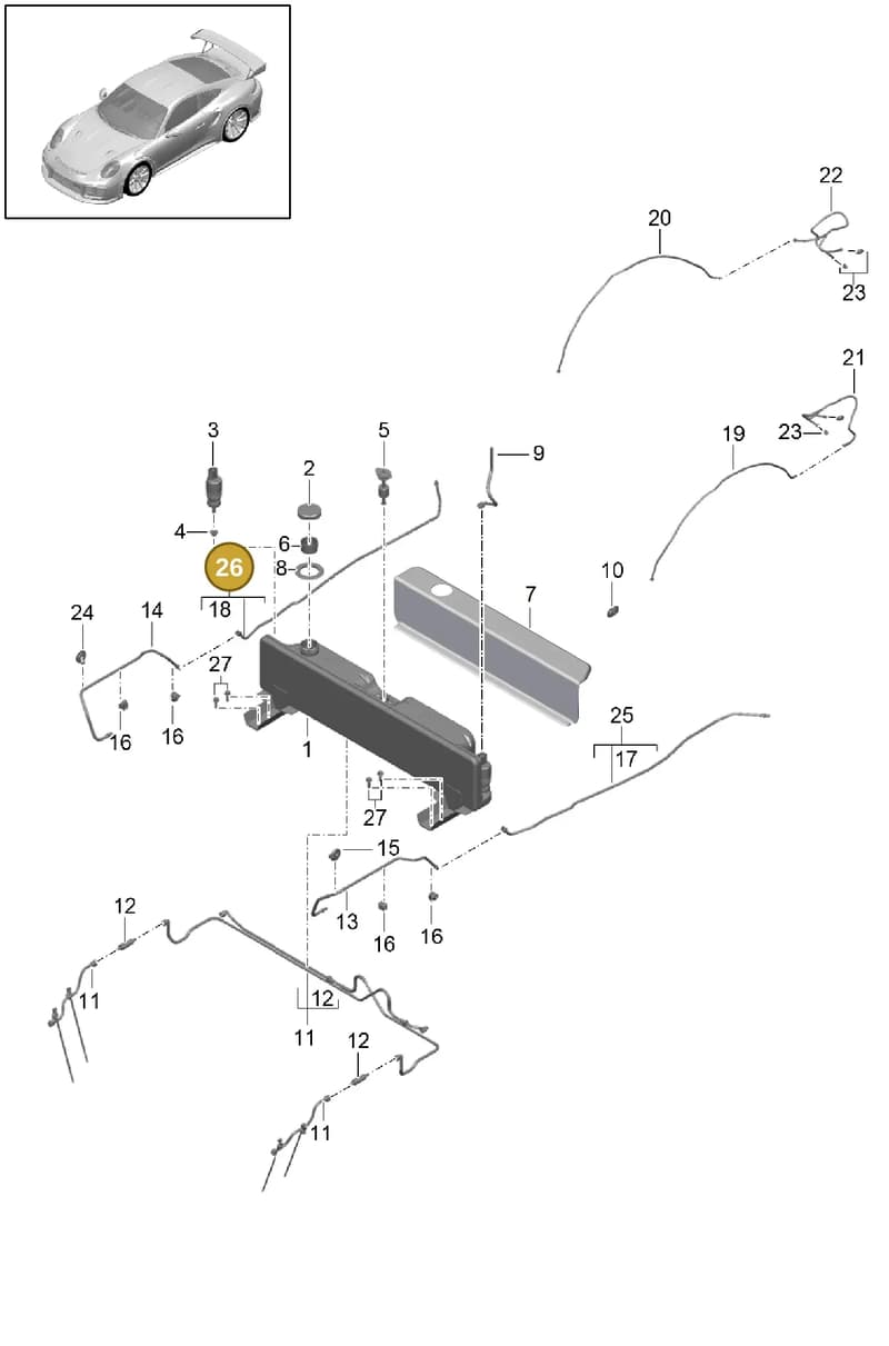 9P3806368A — Porsche 911 (2013-2020) diagram p42107030, position 26
