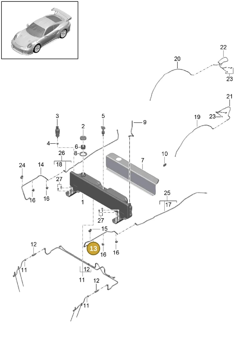 9P3806407A — Porsche 911 (2013-2020) diagram p42107030, position 13