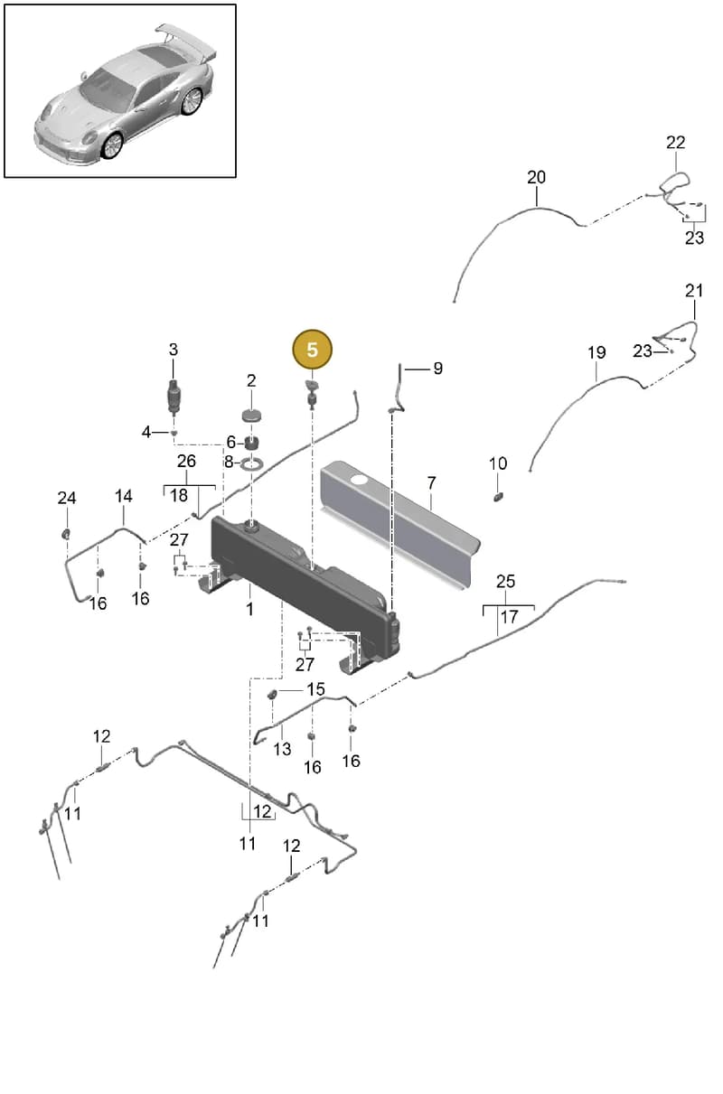 9P3907658 — Porsche 911 (2013-2020) diagram p42107030, position 5