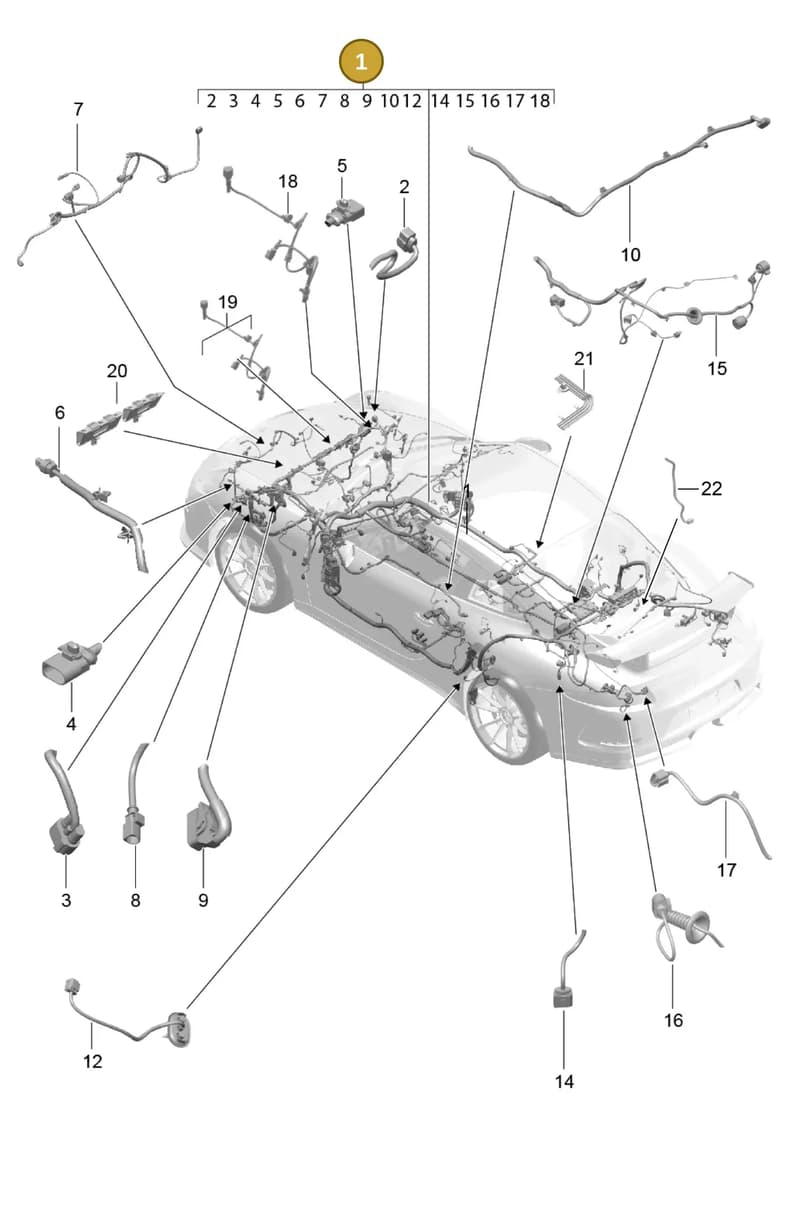 9P3971029G — Porsche 911 (2013-2020) diagram p41902010, position 1