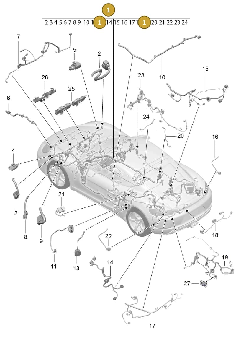 9P3971029Q — Porsche Cayman (2016-2019) diagram p50902010, position 1