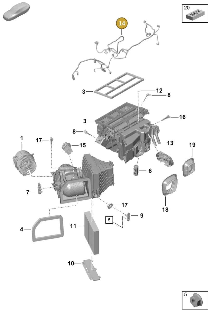 9P3971565 — Porsche Cayman (2019-2022) diagram p55813100, position 14