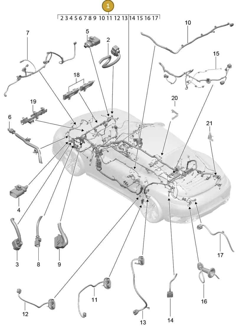 9P4971030AE — Porsche 911 (2013-2020) diagram p42902010, position 1