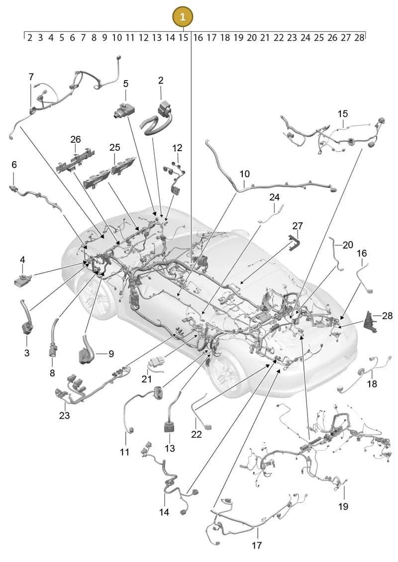9P4971030AE — Porsche 911 (2016-2019) diagram p47902010, position 1