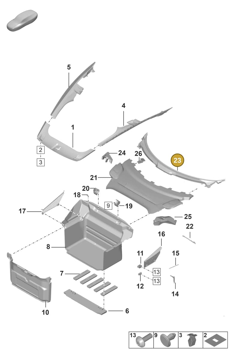 9P5819401OK1 — Porsche 911 (2018-2024) diagram p53807000, position 23