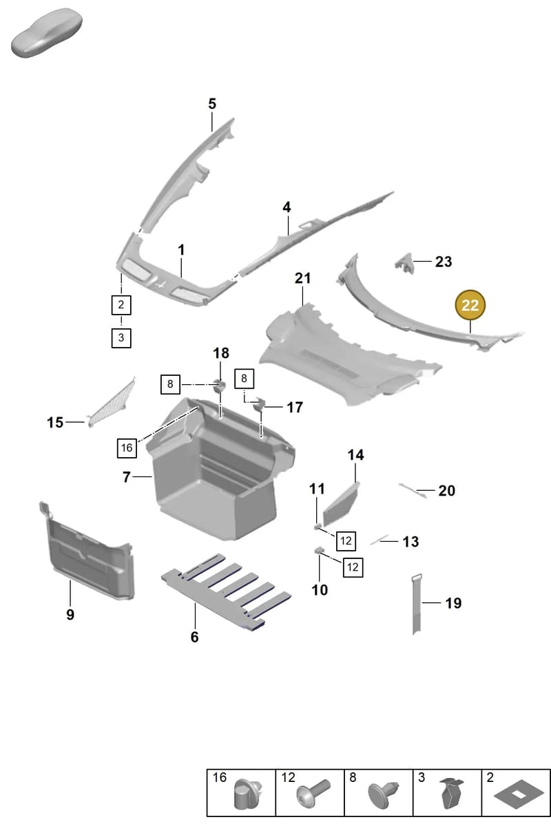 9P5819401OK1 — Porsche 911 (2018-2024) diagram p53807010, position 22