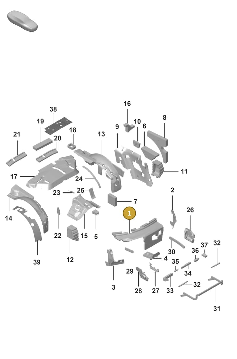 9P5863925 — Porsche 911 (2020-2022) diagram p53807800, position 1
