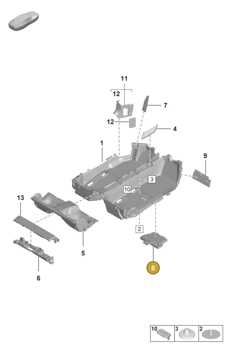 9P5864470 — Porsche 911 (2018-2024) diagram p53807100, position 8