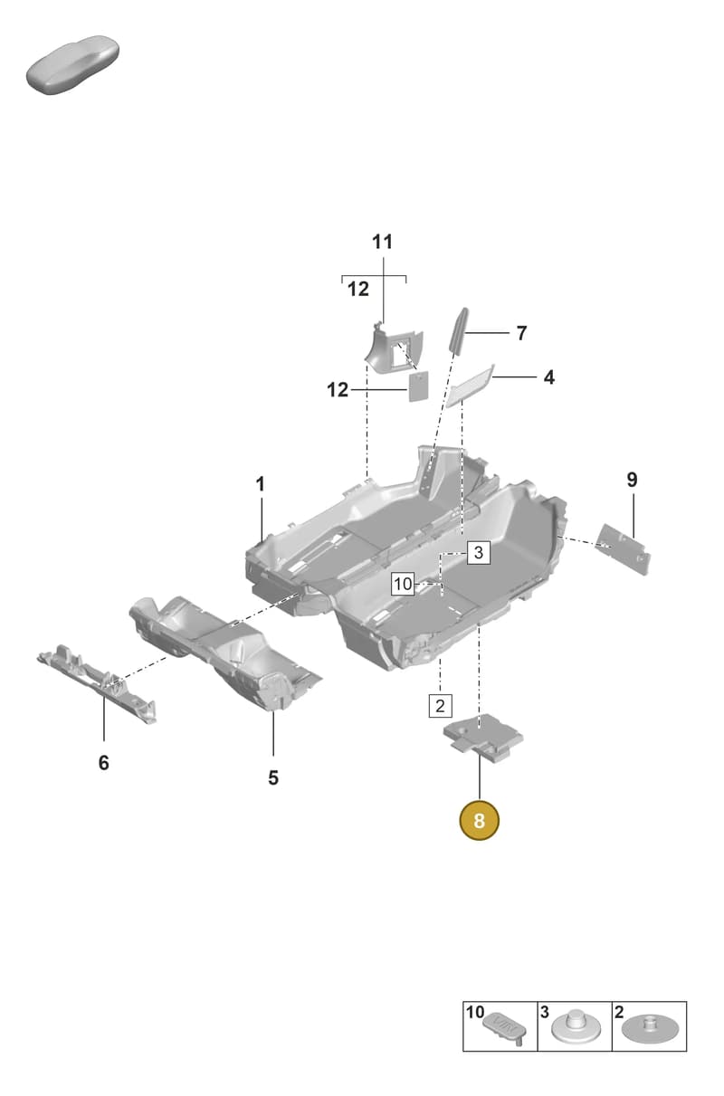 9P5864470 — Porsche 911 (2018-2024) diagram p53807110, position 8