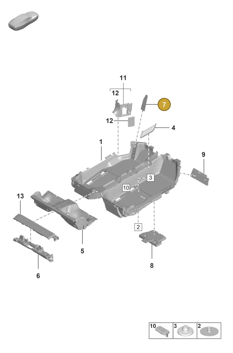9P58647771E0 — Porsche 911 (2018-2024) diagram p53807100, position 7