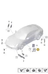 9P5907114C Porsche Retainer for Control Unit