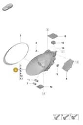 9P5941682D Porsche LED Headlight with Matrix Beam