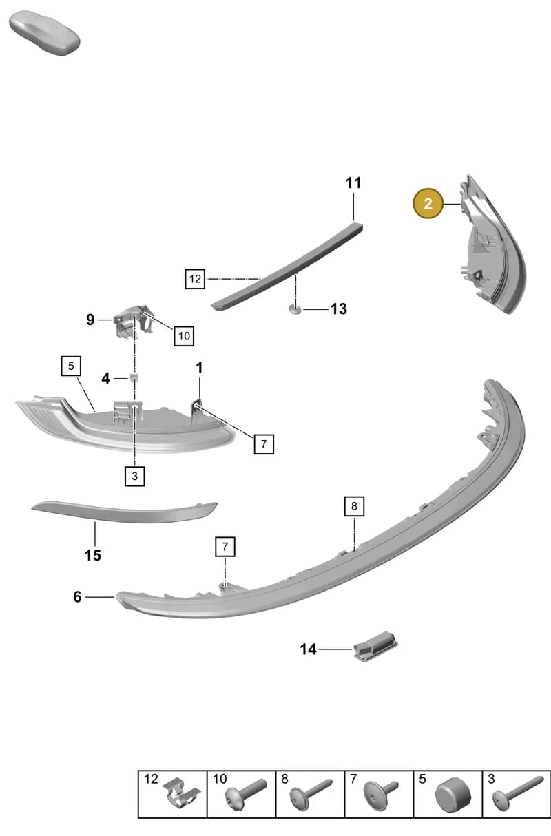 9P5945092C — Porsche 911 (2020-2022) diagram p57905050, position 2