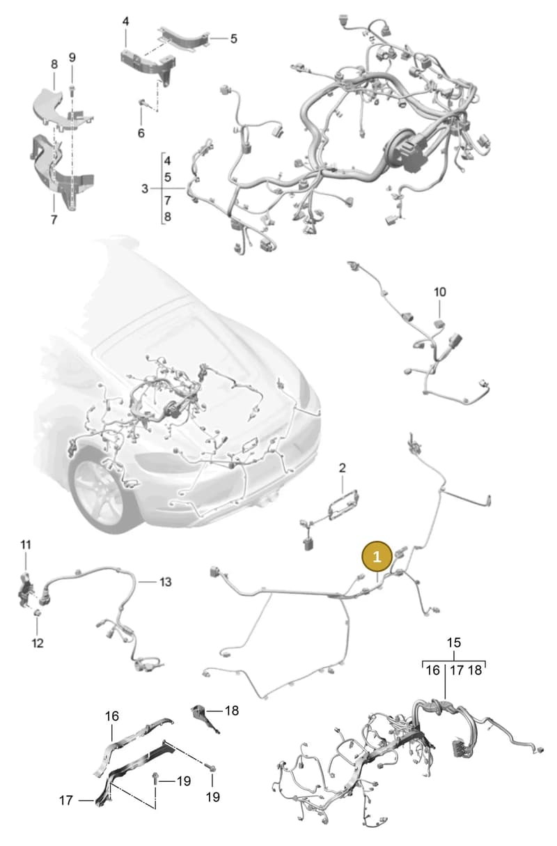 9P9971174E — Porsche Cayman (2016-2019) diagram p50902020, position 1