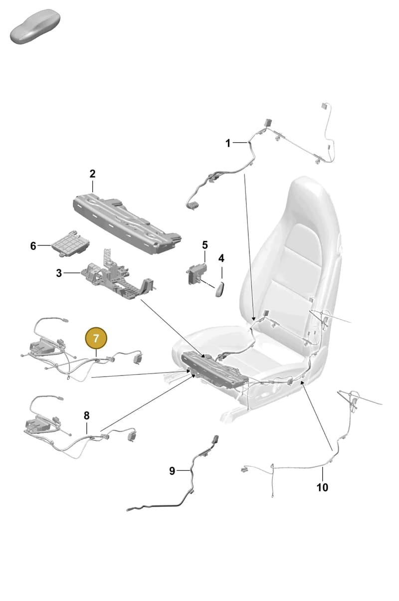 9P9974056A — Porsche Boxster Spyder (2019-2020) diagram p54817500, position 7