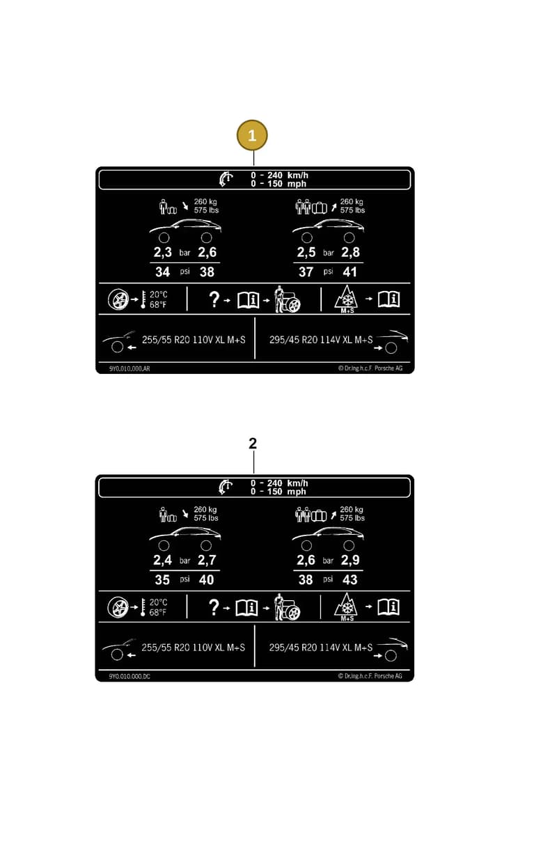 9Y0010000AR — Porsche Cayenne Coupe (2023-2023) diagram p60007200, position 1
