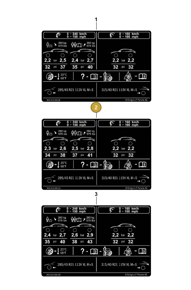 9Y0010000DJ — Porsche Cayenne Coupe (2023-2023) diagram p60007500, position 2