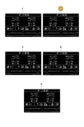 9Y0010000DM Porsche Data Plate for Tyre Pressure