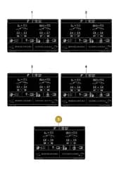 9Y0010000DS Porsche Data Plate for Tyre Pressure