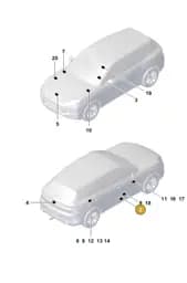 9Y0010000L Porsche Data Plate for Tyre Pressure