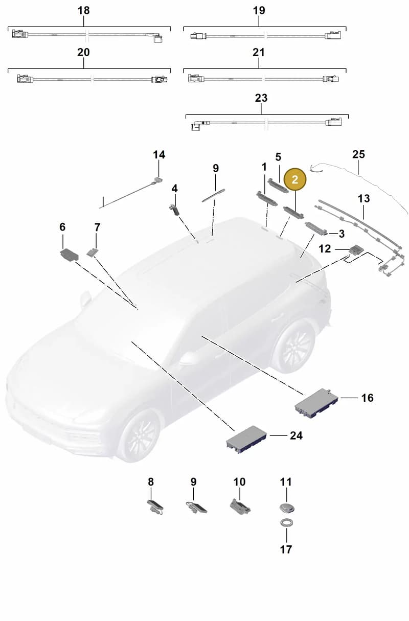 9Y0035225D — Porsche Cayenne (2017-2023) diagram p51911015, position 2