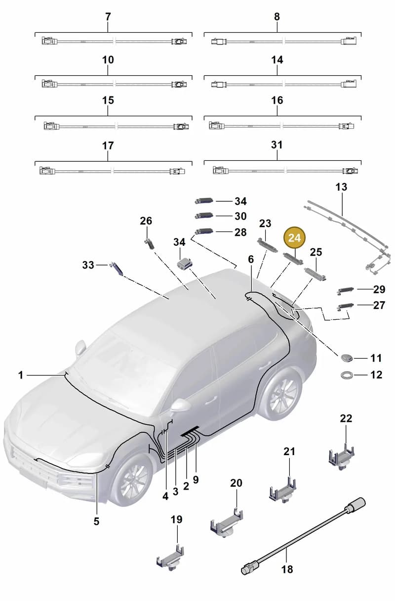 9Y0035225D — Porsche Cayenne Coupe (2023-2023) diagram p60912100, position 24