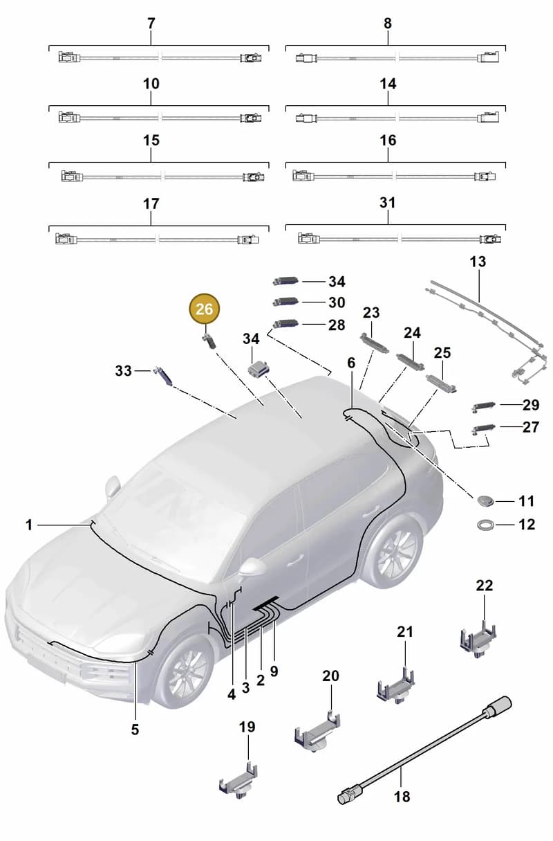 9Y0035225L — Porsche Cayenne Coupe (2023-2023) diagram p60912100, position 26