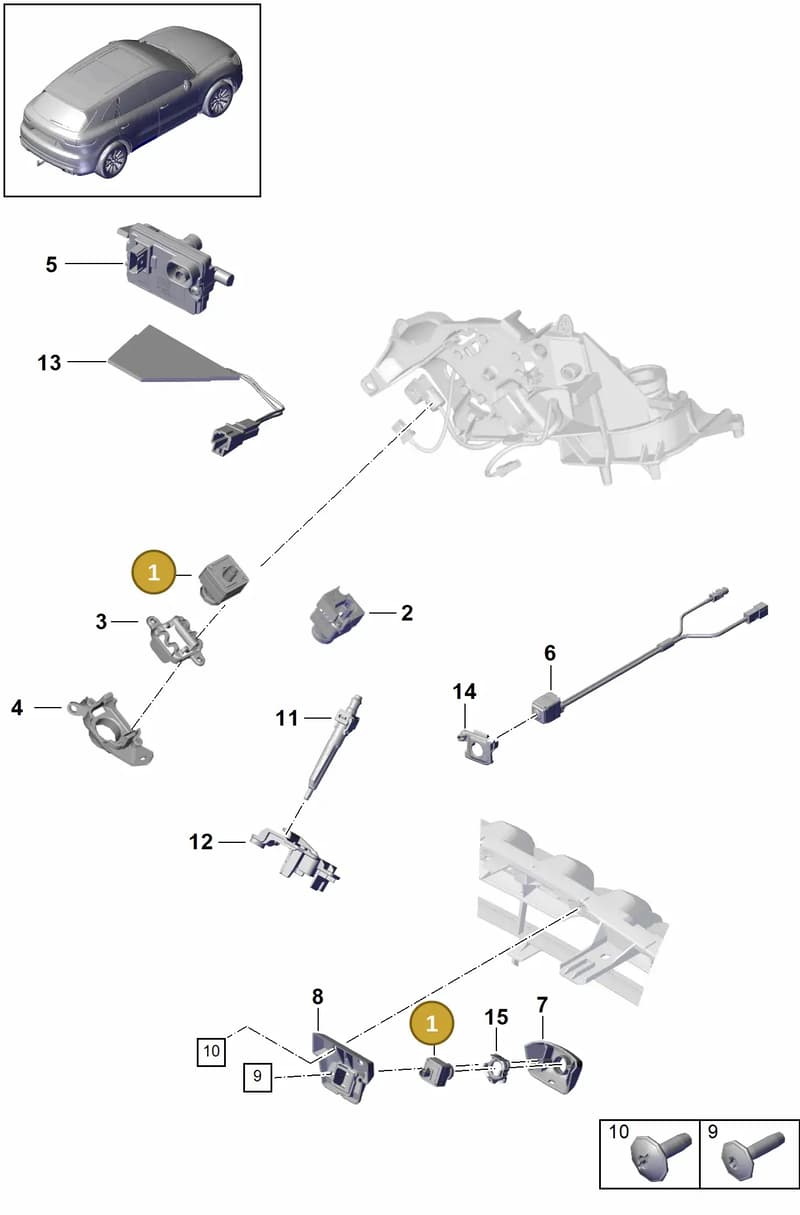 9Y0035225N — Porsche Cayenne (2017-2023) diagram p51911010, position 1