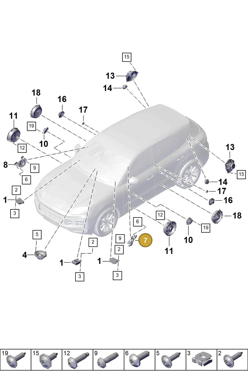 9Y0035361 — Porsche Cayenne Coupe (2023-2023) diagram p60914200, position 7