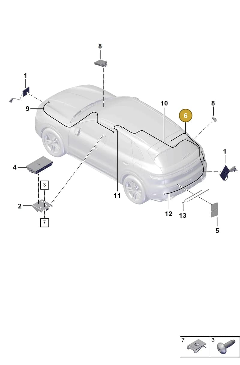9Y0035550AN — Porsche Cayenne Coupe (2023-2023) diagram p60911300, position 6