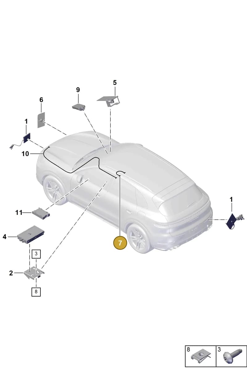 9Y0035550BC — Porsche Cayenne Coupe (2023-2023) diagram p60911200, position 7