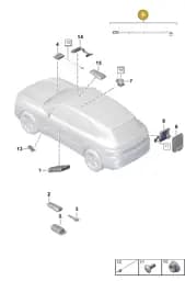 9Y0035550BL Porsche Aerial Connection Line