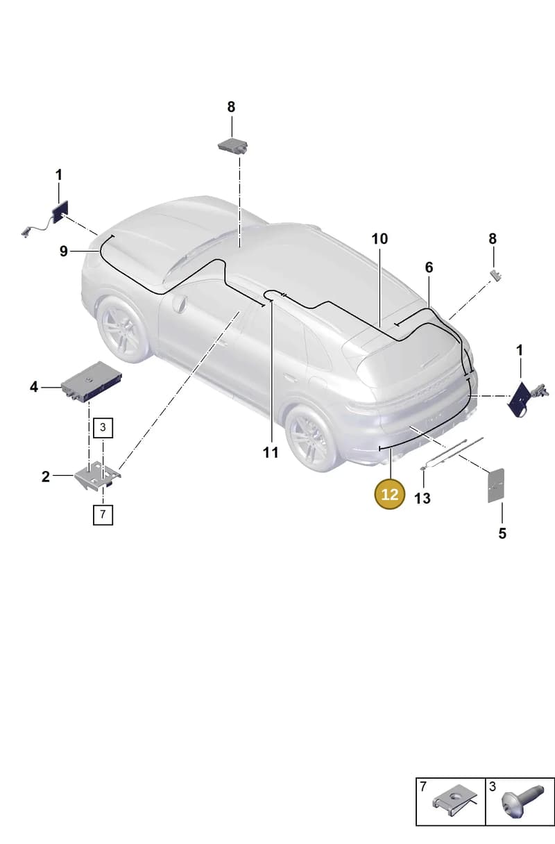 9Y0035550Q — Porsche Cayenne Coupe (2023-2023) diagram p60911300, position 12