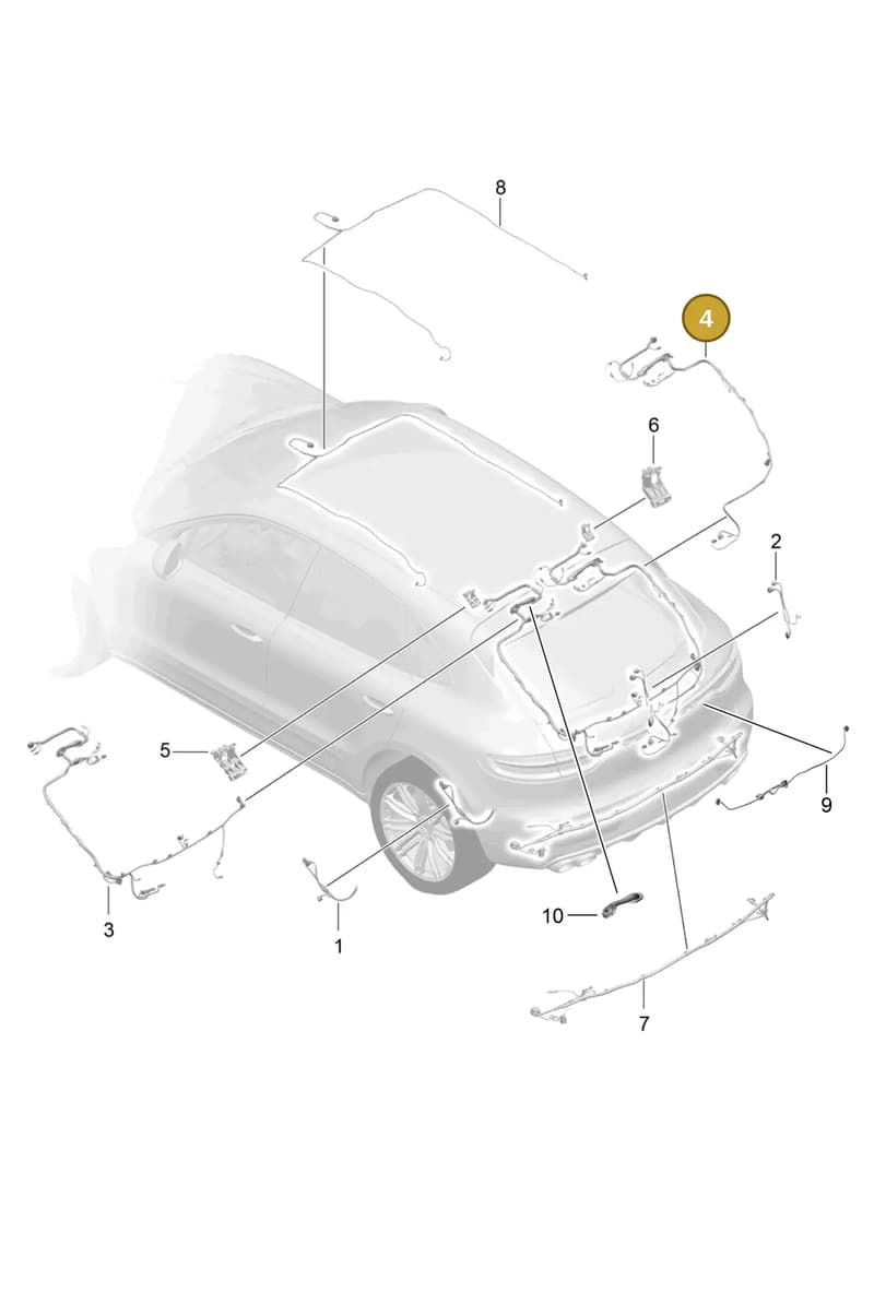 9Y0035736A — Porsche Macan (2018-2022) diagram p52000170, position 4