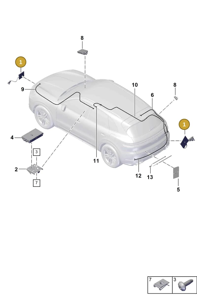 9Y0051506A — Porsche Cayenne Coupe (2023-2023) diagram p60911300, position 1