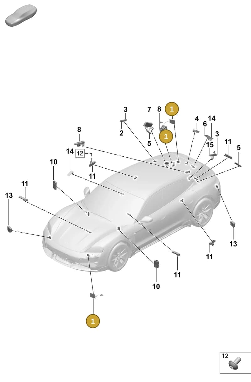 9Y0051506A — Porsche Taycan Sport Turismo (2023-2025) diagram p64911300, position 1
