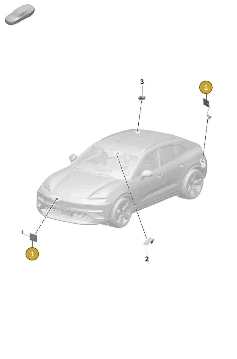 9Y0051506A — Porsche Macan (2024-2024) diagram p61911200, position 1