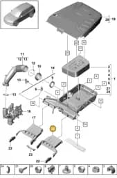 9Y0129509B Porsche Air Guide for Air Cleaner