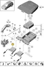 9Y0129510B Porsche Air Guide for Air Cleaner