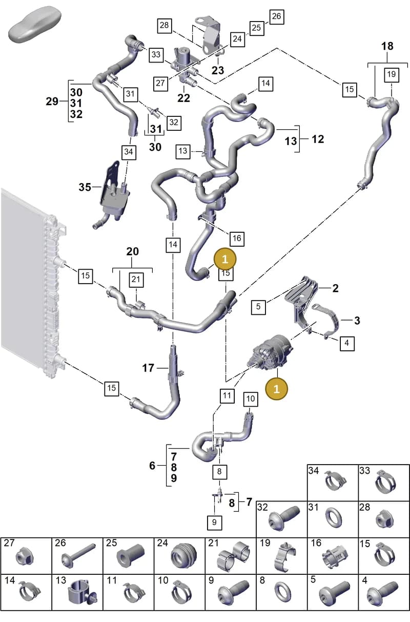 9Y0145926 — Porsche Cayenne Coupe (2023-2023) diagram p60105330, position 1