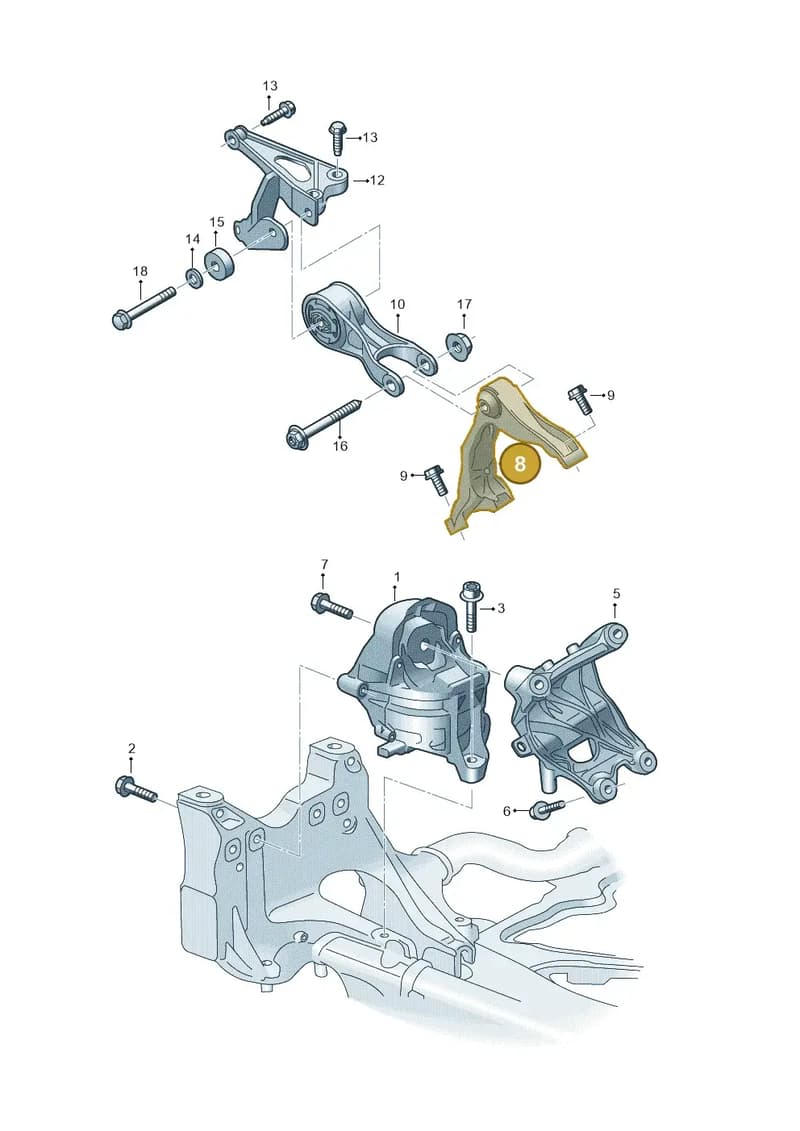 9Y0199352A — Audi RS Q8 (2019-2025) diagram 595199800, position 8