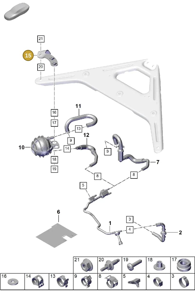 9Y0201171 — Porsche Cayenne Coupe (2023-2023) diagram p60107310, position 15
