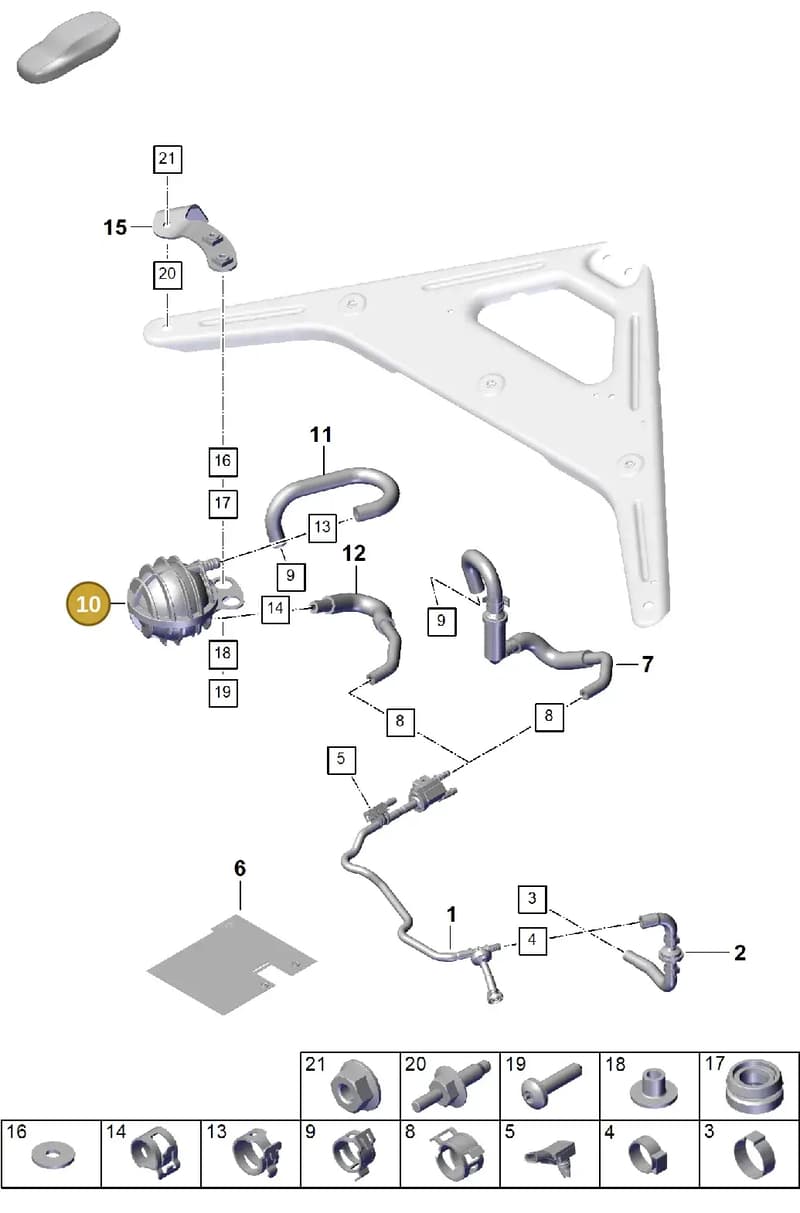 9Y0201892 — Porsche Cayenne Coupe (2023-2023) diagram p60107310, position 10