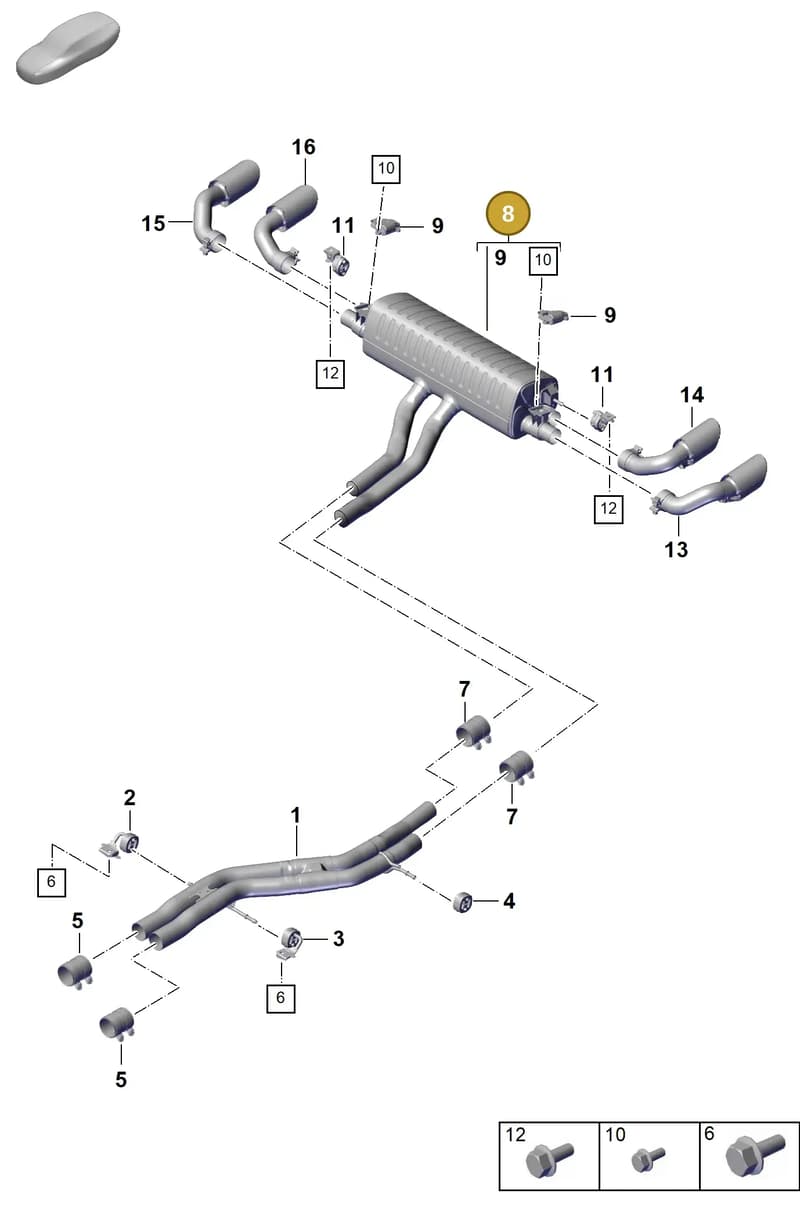 9Y0253125C — Porsche Cayenne Coupe (2023-2023) diagram p60203120, position 8