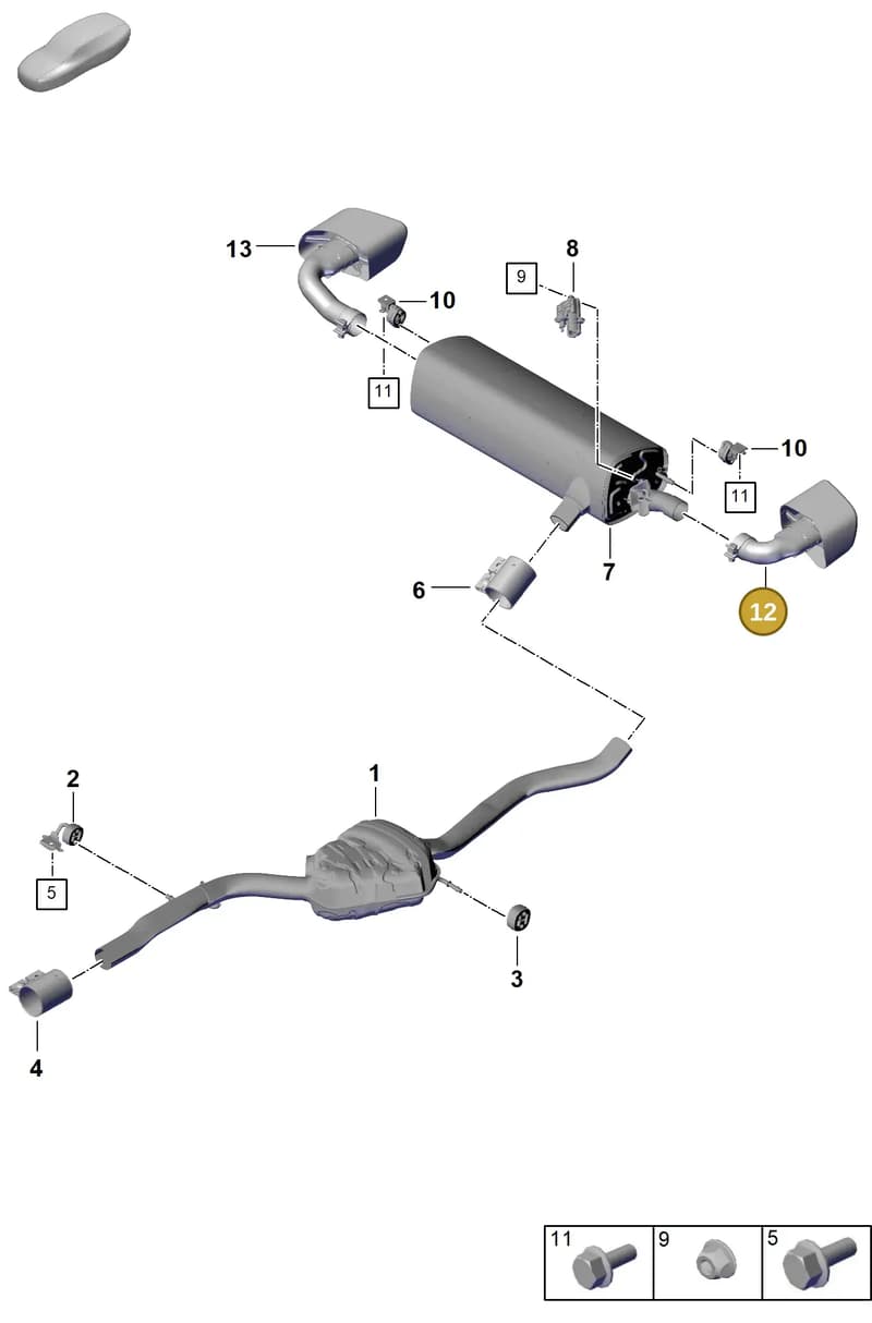 9Y0253823EB — Porsche Cayenne Coupe (2023-2023) diagram p60203000, position 12